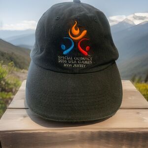 Special Olympics 2014 Strap Back Hat Cap Navy Blue Adjustable New Jersey EUC